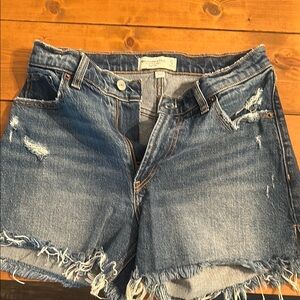 Abercrombie & Fitch Blue High Rise Denim Shorts